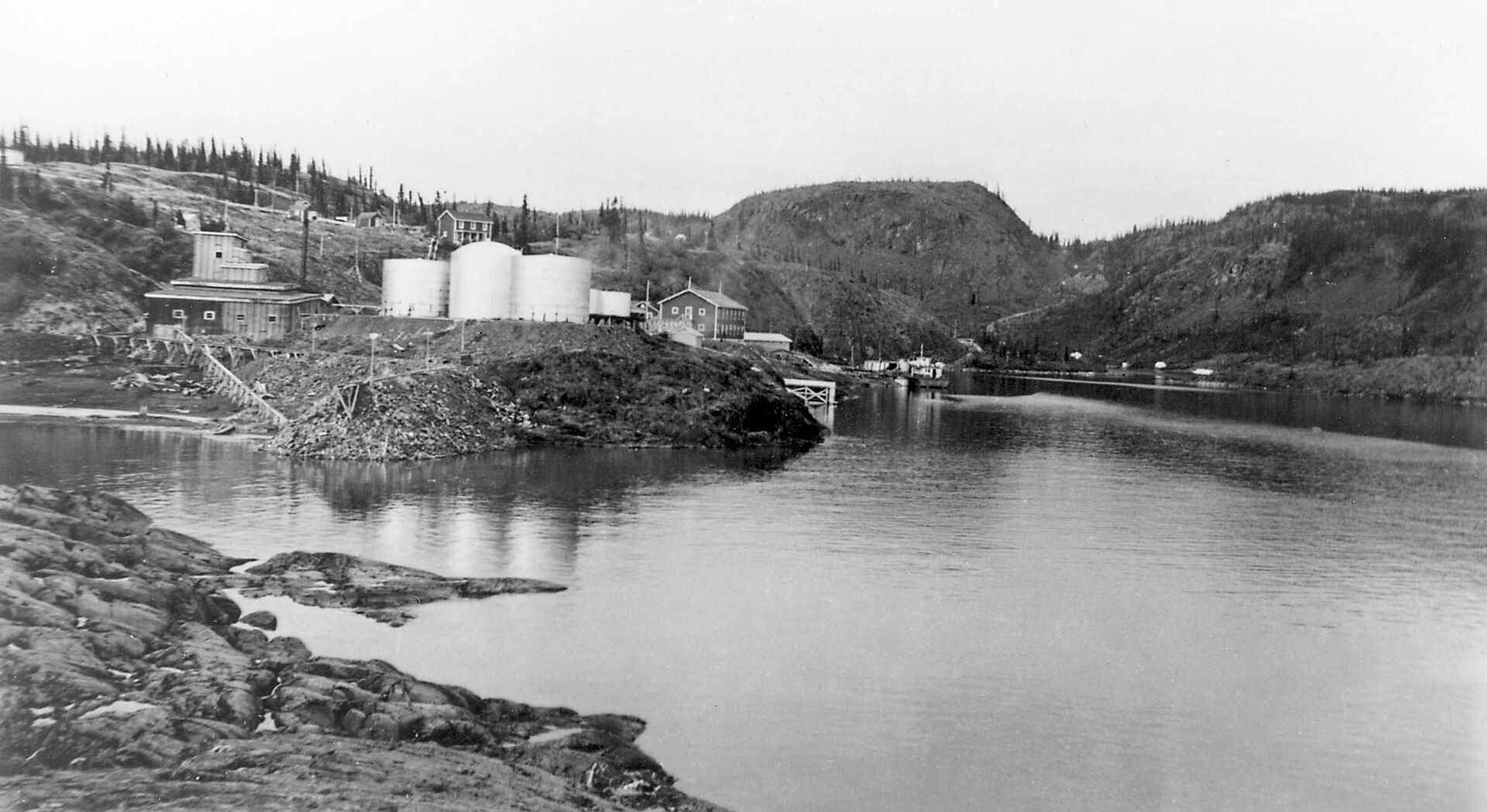 Port Radium mining camp on Great Bear Lake in 1936.