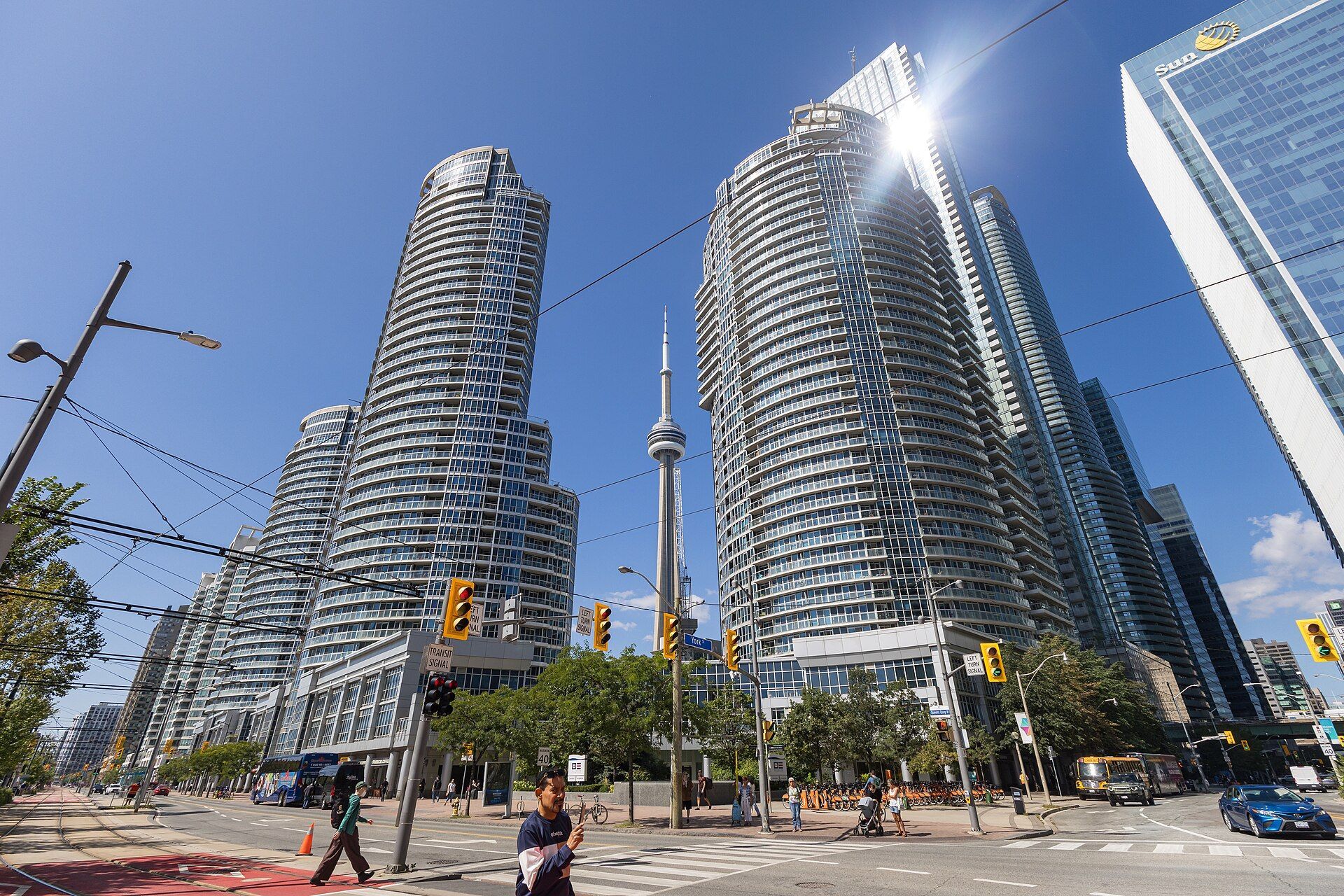 Condominium towers on the Toronto waterfront.