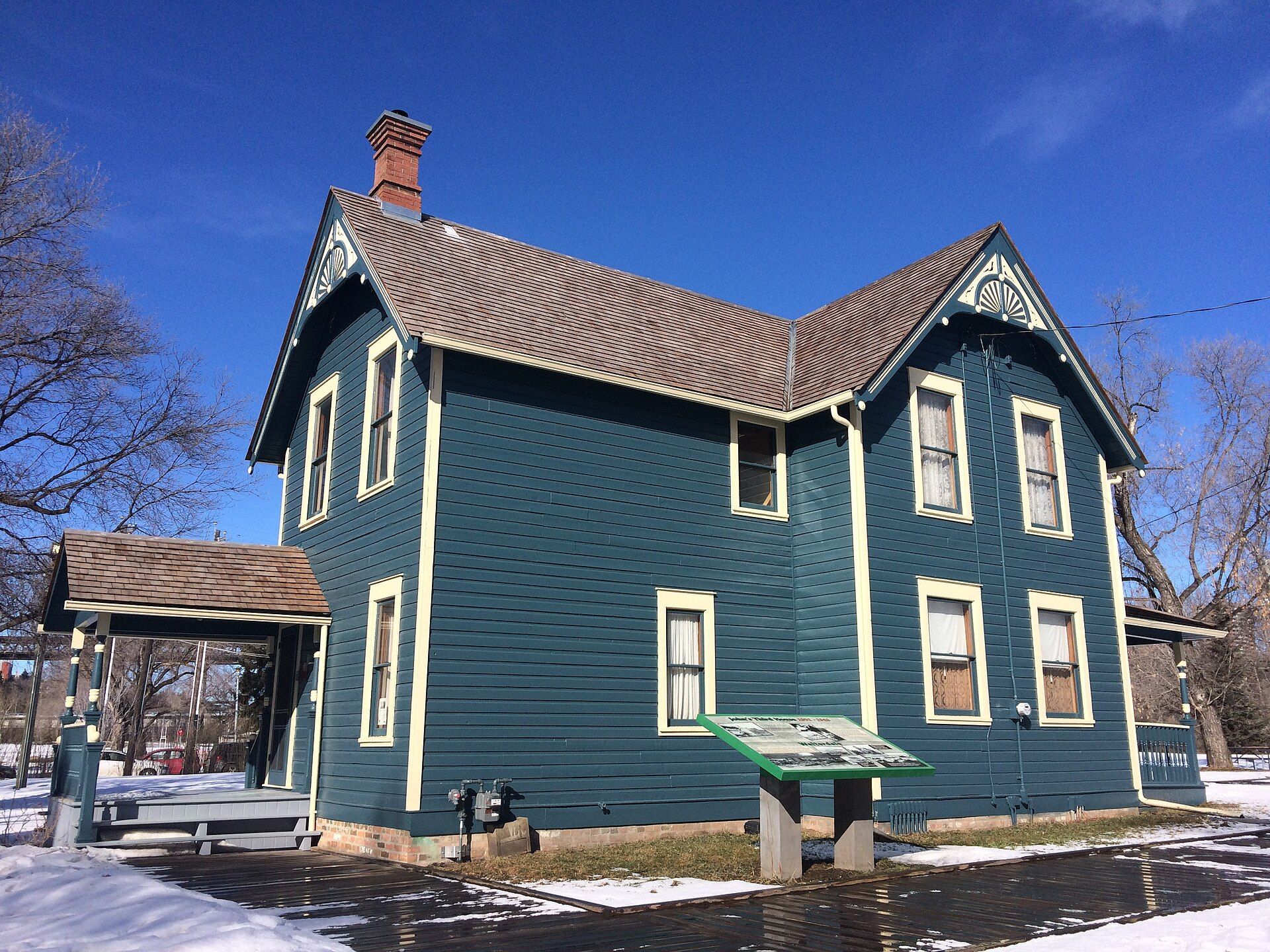 A two-storey wooden house, John Walter's third house, in Edmonton, Alberta.