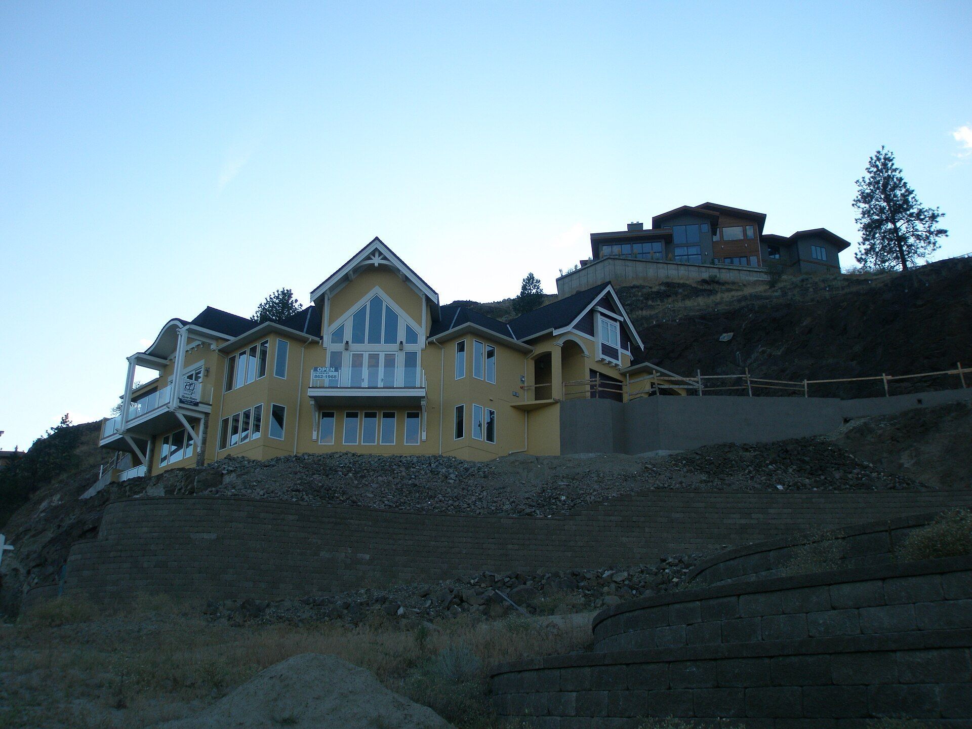 New houses on Highpointe Drive in Kelowna.