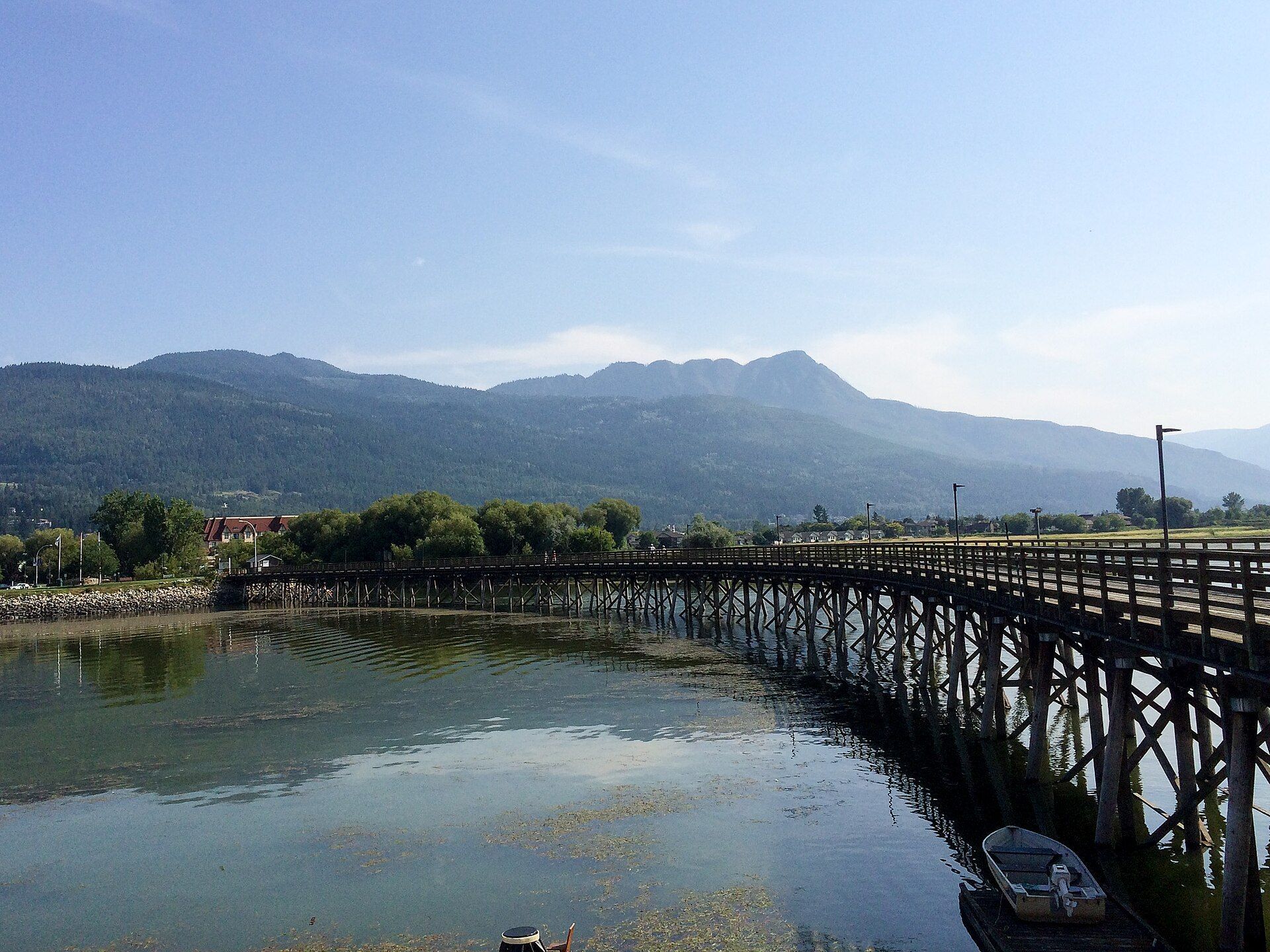 The wharf on Shuswap Lake at Salmon Arm, British Columbia.